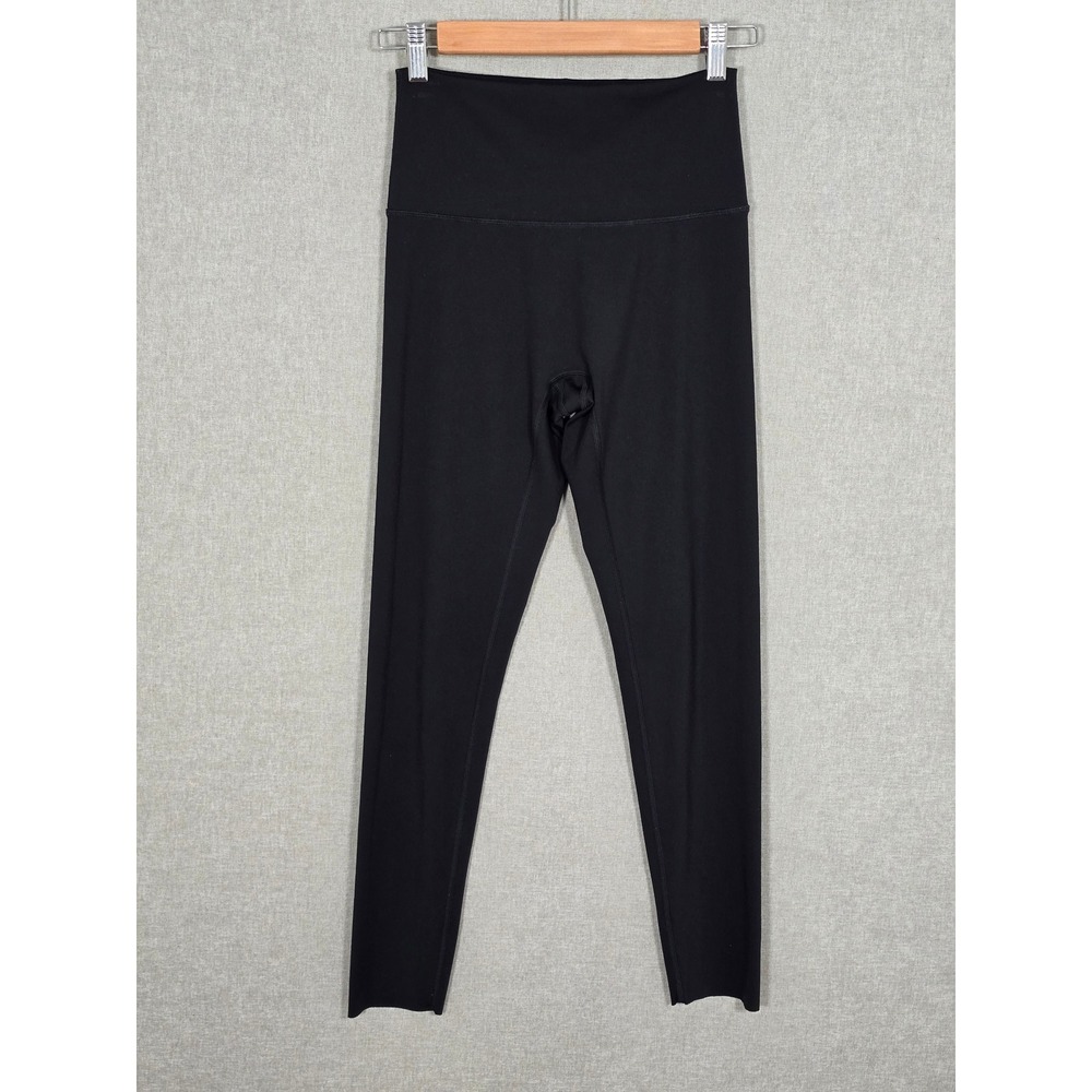 Aerie OFFLINE Women's Black Goals High Rise 7/8 Leggings Raw Hem M
